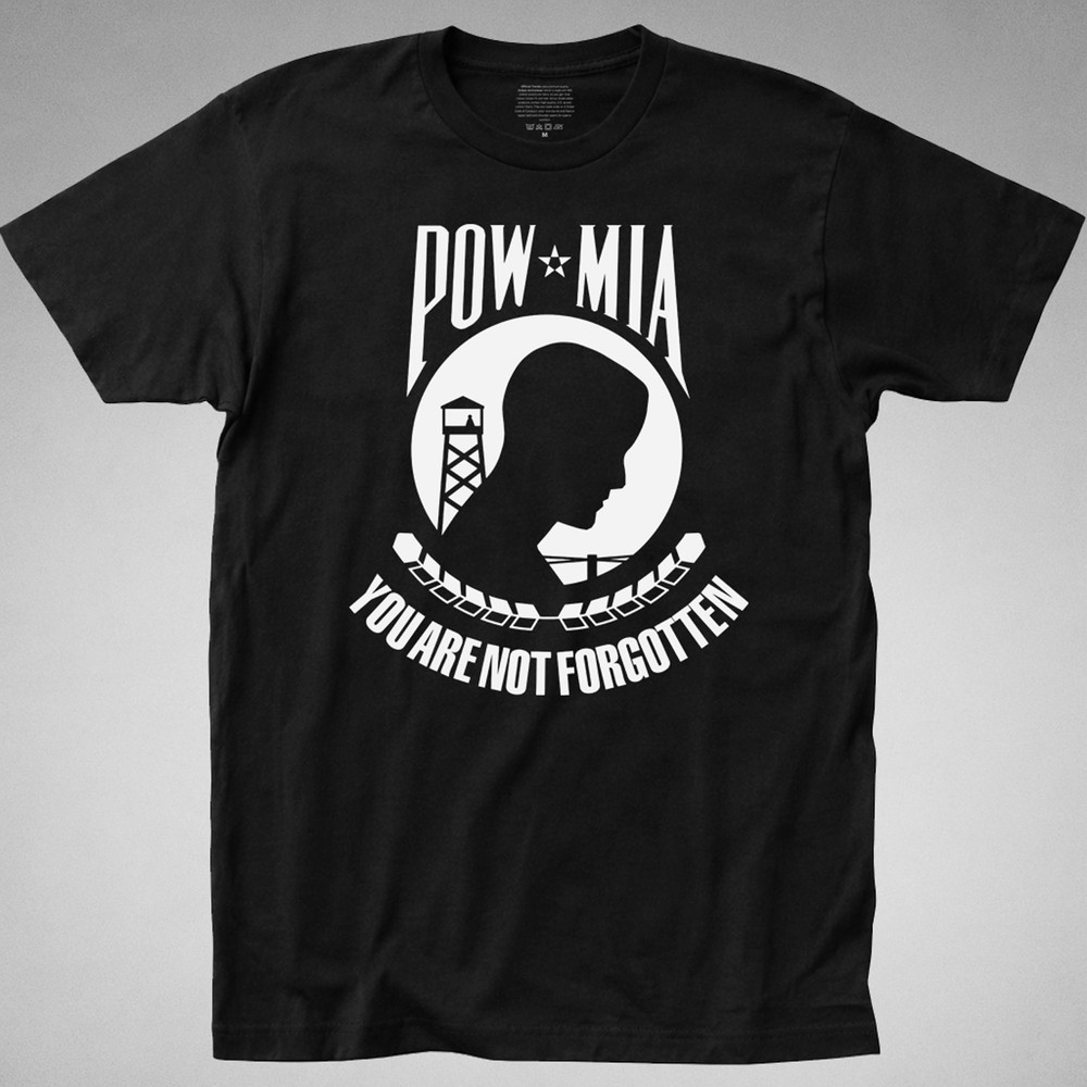 POW MIA Not Forgotten Shirt war military missing action prisoner veteran vietnam