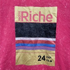 Vie + Riche Paris Men’s T-Shirt Stonewashed Crystals Super 24 EXP Film Kodak 3XL