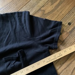 Matiere Men’s Tee T Shirt Pocket Long Asymmetrical Hem Cotton Silk Blend