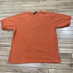 PROSPIRIT Shirt Men L Orange Grunge Skate Tee Knit Thick Stitch Hem Halloween L