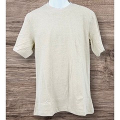 Vustra Sustainable Cotton T-Shirt Beige Short Sleeve Crew Neck Men’s Small NWT