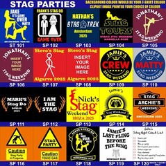 Personalized T-Shirt Custom Printed Logo Your Text Unisex Work Stag Hen Do Party