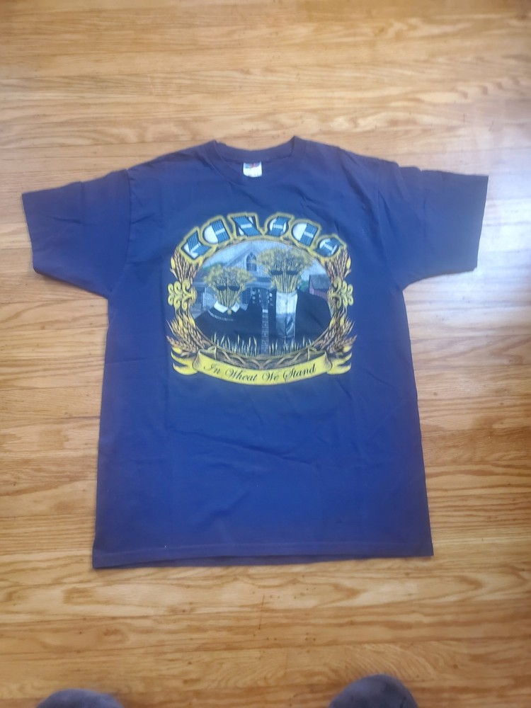Kansas Band Heavy Cotton In Wheat We Stand Tshirt MEN’S Sz L Fruit Of T Loom