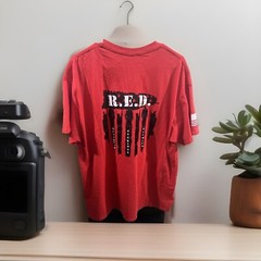 Nine Line T Shirt Adult Red Text Logo Police Support Has Misprint 2 Side 3XL