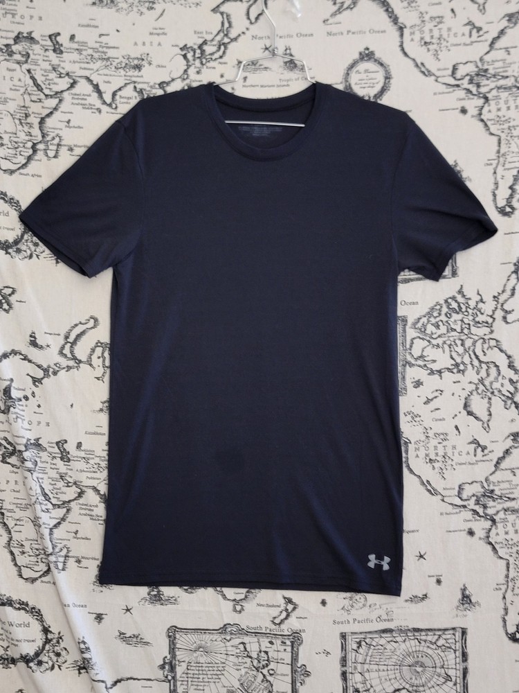 Under Armour HeatGear Men’s T-Shirt MD/M Black Short Sleeve Crew Neck Athletic