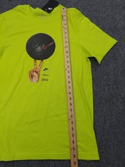Nike Legacy Cyber Tee Mens Medium Graphic Print Volt Crew Neck Short Sleeve