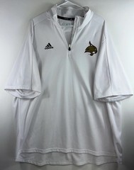 Adidas Texas State Bobcats Men’s 2XL White Climalite Dry Fit S/S Coaches 1/4 Zip