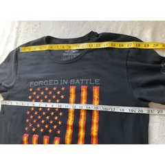 Forged In Battle 7.62 Design T-Shirt Sz Large Black Red Patriotic American Flag