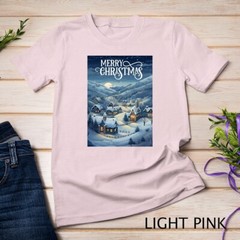 Christmas Church in the Mountains A Peaceful Scene #4 Funny Unisex T-shirt
