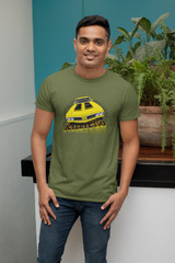 Classic car shirt yellow 70 Olds Cutlass Rallye 350 – Light shirt color version