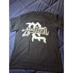 Emotion Angel Cherub Graphic T-Shirt Mens Medium Black Streetwear Y2K Cupid Tee