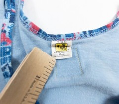 Vintage Hang Ten Shirt Mens Medium Blue Tank Top 70s Tee Southwestern Surf Brand