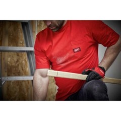Milwaukee 601R Men’s Red Heavy Duty Cotton/Polyester Short-Sleeve T-Shirt L XL