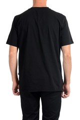 Just Cavalli Men’s Black Graphic Print Crewneck T-Shirt US 2XL IT 56