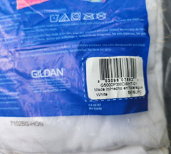 Gildan 100% Heavy Cotton White Adult Medium T-Shirt 3 Pack for Crafting, Size M