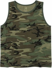 Camo and Solid Tank Tops Tactical Military Sleeveless Army Quality ROTHCO OR FOX