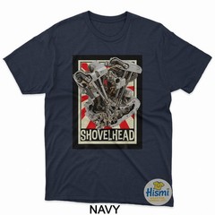 Vintage Shovelhead Motorcycle Engine Cutaway Diagram Retro T-Shirt