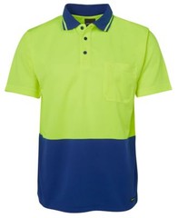 Jb’s wear Hi Vis Traditional Work Safety Polo with Quick drying fabric UPF 50+