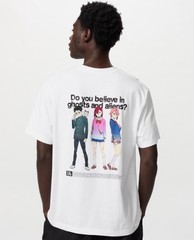 UNIQLO Dan Da Dan UT Graphic T-Shirt White Momo Okarun Aira Turbo Granny Japan