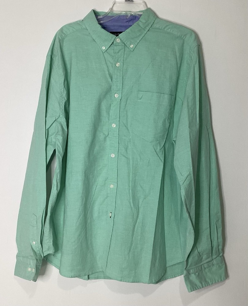 Nautical Men’s Size XXL Classic Fit/Stretch Long Sleeve Cotton Oxford Shirt