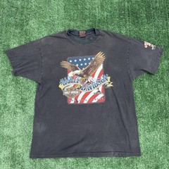 Vtg 1992 Harley Davidson T-Shirt Mens XL Coastal SC 20 Years Made In USA Eagle