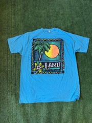 Vintage 90s LAMU ISLAND KENYA SUNSET T-Shirt XL Surfer Surf Wear Beach Tee