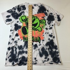 Pac-Man Shirt Mens Medium White Black Tie Dye Retro Graphic C-Life Group Ltd