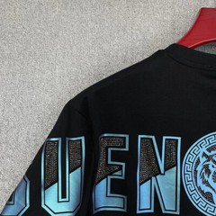 New Fashion Trend Tiger Hot Diamonds Rhinestone Summer Luxury Men Cotton T-Shirt