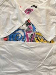 VTG Aerodynamics Dance Single Stitch Art Tee Drawstring Shirt White One Size