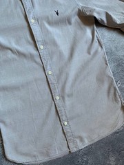 AllSaints Men’s Shirt XSmall (US XS(S) / EU 44) – Gray, Cotton, Short Sleeve