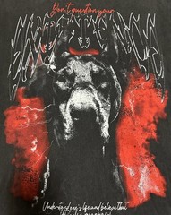 PacSun Graphic Tee w/Doberman and ‘Don’t Question Your Uncertainty,’ Small