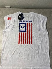 Under Armour UA Men’s NEW Freedom Flag Cotton Loose Fit Graphic T-Shirt 3 XL