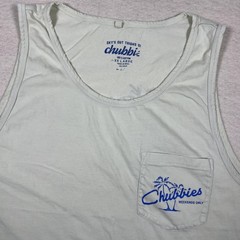 Chubbies Shirt Mens 2XL Light Green Tank Top Pocket Weekends Only Graphic