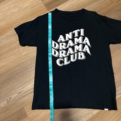 Anti Drama Drama Club black and white cotton tee Shirt Size Medium