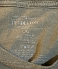 Pendleton Mens Bison Graphic T-Shirt Buffalo Sunset Heritage Khaki Tee Men’s L