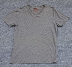Alfani Men’s Size Medium Striped Knit Stretch T-Shirt Cotton Blend Short Sleeve