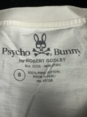 Psycho Bunny Barbon Graphic Tshirt With Rainbow Skull Sz 8 Robert Godley Fashion
