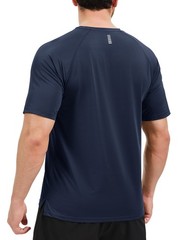 Men’s Workout Shirts Athletic Quick Dry Mesh Short Sleeve Shirt Running Gym Tops