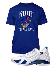 Mens Retro Air J14 Sneaker Tee Shirt Root of All Evil Tshirt Graphic T