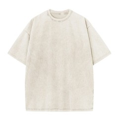 Oversized Washed T-Shirt Mens 100% Cotton Gym Fitness Loose Drop Shoulder Tee