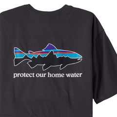 Patagonia – M’s Home Water Trout Organic T-Shirt – Ink Black 37547 Small – NWT