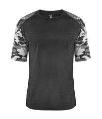 Badger Sport 497000 Mens Vintage Camo Sport Tri-Blend T-Shirt