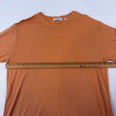 Pierre Cardin Men’s Large T-Shirt Orange Rayon Blend Soft Short Sleeve Crew Neck