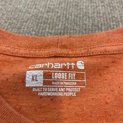 Carhartt Shirt Mens XL Orange Loose Fit Pocket Workwear K87-M Heavyweight
