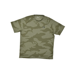 Under Armour Men XL Green Camo Seamless Performance Training T-Shirt Loose Fit