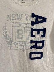 Aéropostale Men’s T-Shirt White L Graphic Logo Crew Neck Short Sleeve