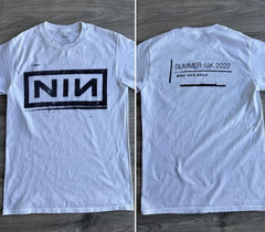 Nine Inch Nails T shirt Design 2 sided White short sleeve tee
