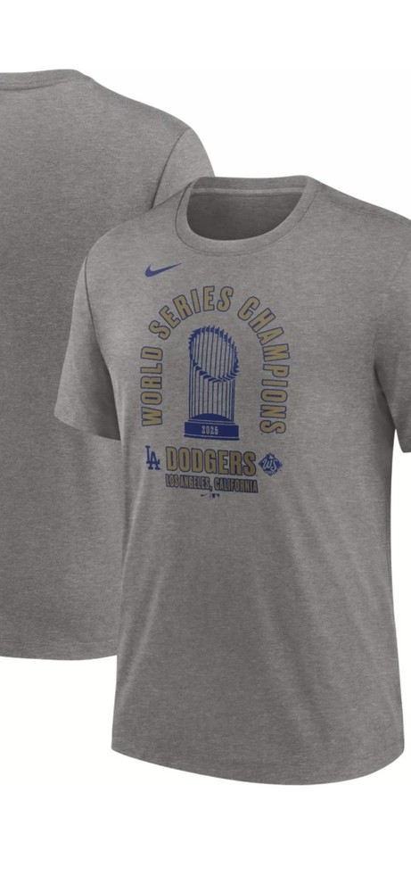 NWT Los Angeles Dodgers Nike 2025 World Series Champions Trophy Shirt Mens Large