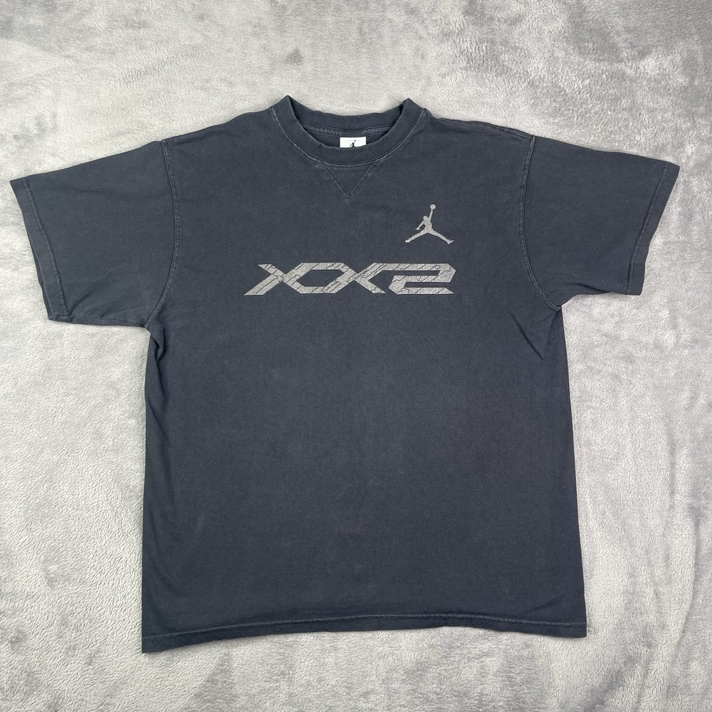 Y2K Nike Air Jordan Shirt Mens Large Black XX2 22 Basketball Jumpman Hip Hop VTG