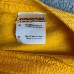 Gildan Mens size M Heavy Cotton Preshrunk T Shirt short Sleeve Crew Neck Yellow